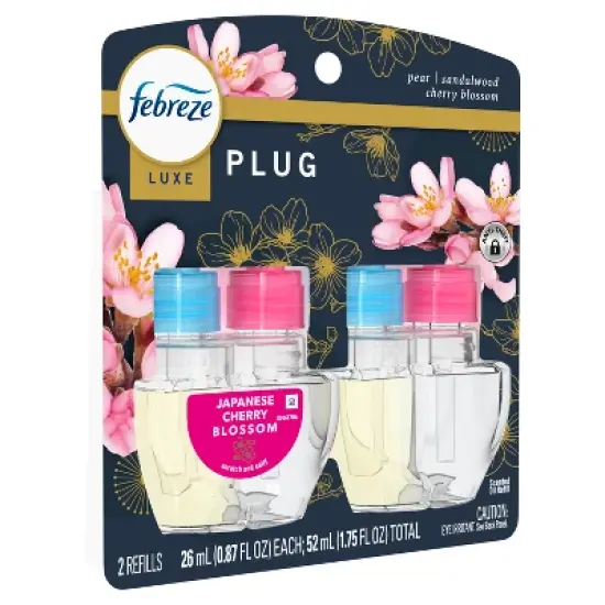 Febreze Dual Plug Air Freshener Refill Plug -Japanese Cherry Blossom - 1.75 fl oz/2pk image {12}