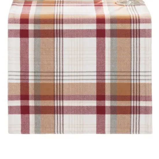 Elrene Seneca Plaid Harvest Cotton Table Runner - Elrene Home Fashions image {1}