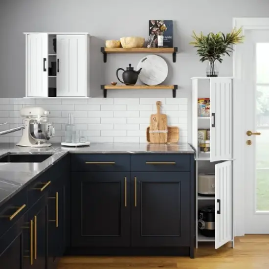 Monroe Two-Door Wall Cabinet White - RiverRidge Home image {7}