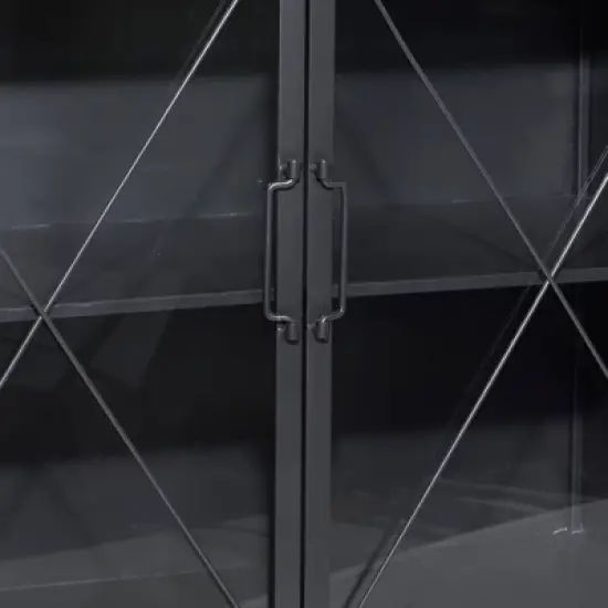 Industrial Metal Cabinet Black - Olivia & May image {23}