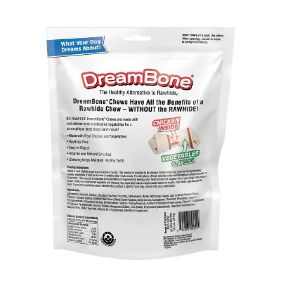 DreamBone Mini Bones with Chicken and Vegetable Flavor Dog Treats image {2}