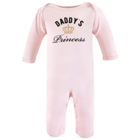 Hudson Baby Infant Girl Cotton Coveralls, Daddys Princess image {2}