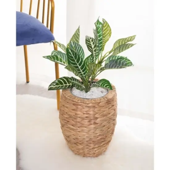 Vintiquewise Round Floor Planter with Metal Pot image {2}