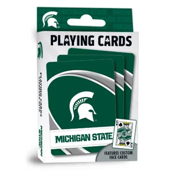 MasterPieces Officially Licensed NCAA Michigan State Spartans Playing Cards - 54 Card Deck for Adults image {1}