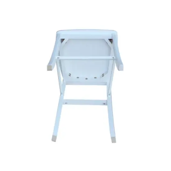 30" X-Back Counter Height Barstool White - International Concepts image {8}