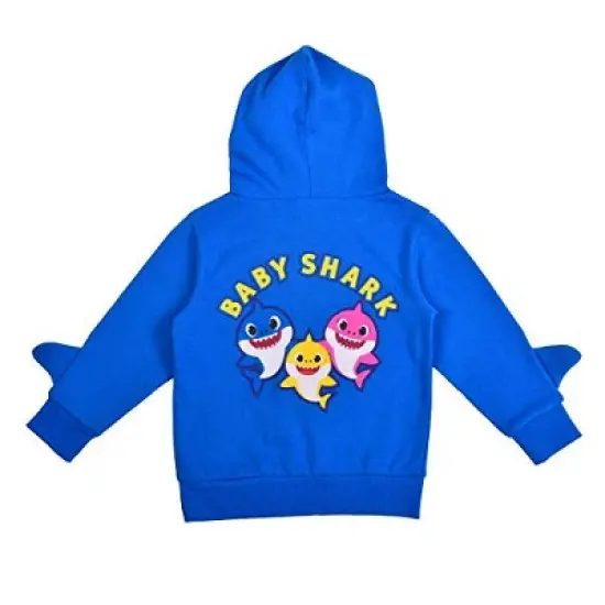 Nickelodeon Boy's Baby Shark Roleplay Fashion Hoodie Sweatshirt with 3D Fin and Teeth For Toddlers image {2}