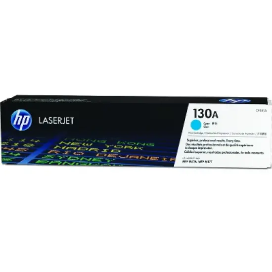 HP 130A Cyan Original LaserJet Toner Cartridge, ~1,000 pages, CF351A image {7}