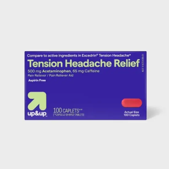 Acetaminophen Tension Headache Coated Caplets- 100ct - up&up&trade; image {5}