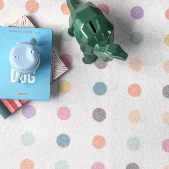 nuLOOM Larissa Machine Washable Kids Polka Dot Area Rug image {5}