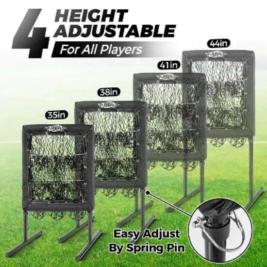 PLAYAPUT 9 Hole Baseball Pitching Net with Strike Zone, Black image {2}