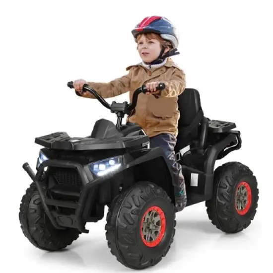Costway 12V Kids Electric 4-Wheeler ATV Quad 2 Speeds Ride On Car w/MP3&LED Lights image {5}