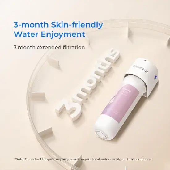 Waterdrop Water Filter for Bathroom for Face Care, Reduces Chlorine, Scale in Water,WD-BFU2 image {6}