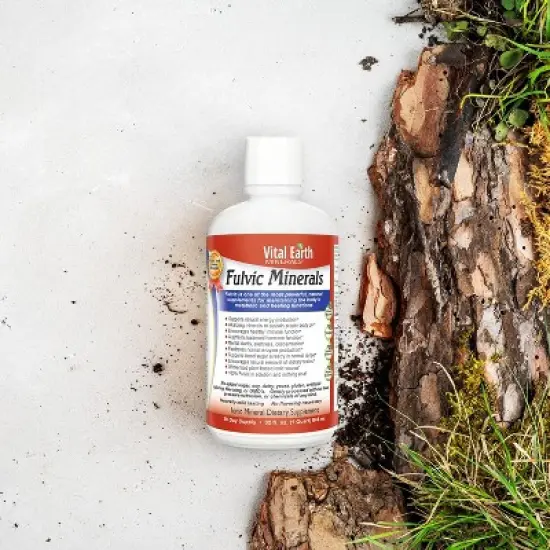 Vital Earth Minerals Fulvic Minerals Liquid, 70+ Trace Minerals, Electrolytes, Fulvic Acid Minerals For Cellular Detox, Wellness, 32 Fl Oz image {3}