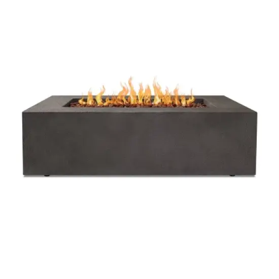 Baltic Rectangle Propane Fire Table - Gray - Real Flame image {1}