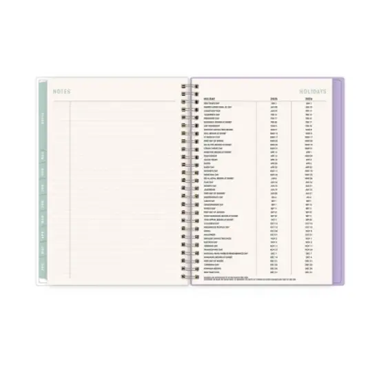 Blue Sky Brook Gossen Planner Notes 5.875"x8.625" Weekly/Monthly Wirebound 12 Month Purple Striped Undated image {8}