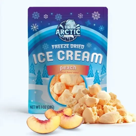 Arctic Farms Freeze Dried Ice Cream That Does Not Melt (Bits) (Peach) image {6}
