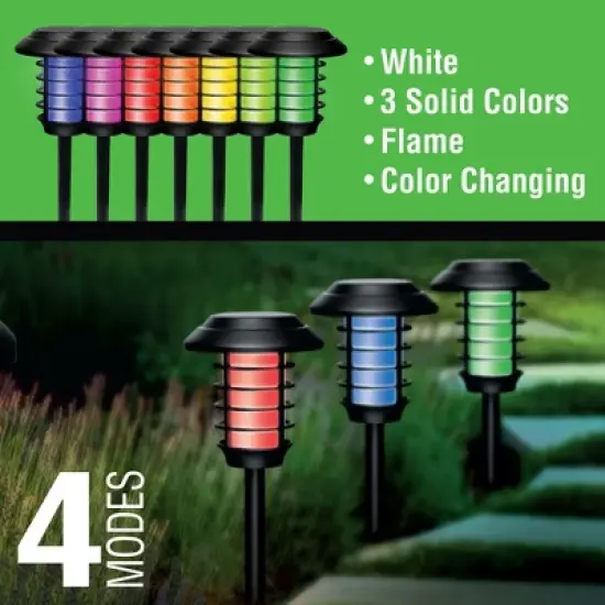 Bell + Howell Color Changing Solar Powered Pathway Lights with Remote - Pack of 4 image {3}