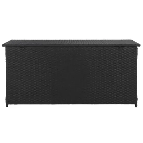 Cosima 53 Inch Wide Outdoor Storage Box - Black - Safavieh image {5}