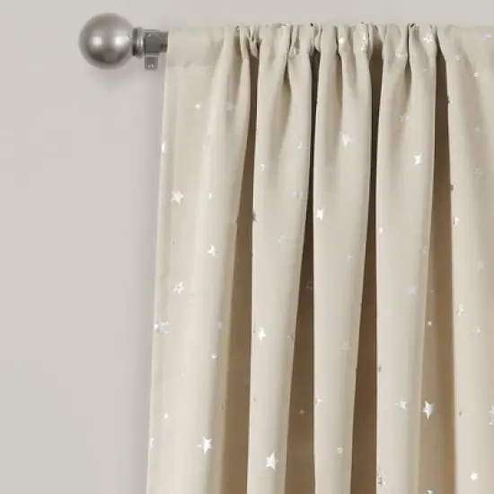 Set of 2 Star Blackout Window Curtain Panels - Lush D&eacute;cor image {1}