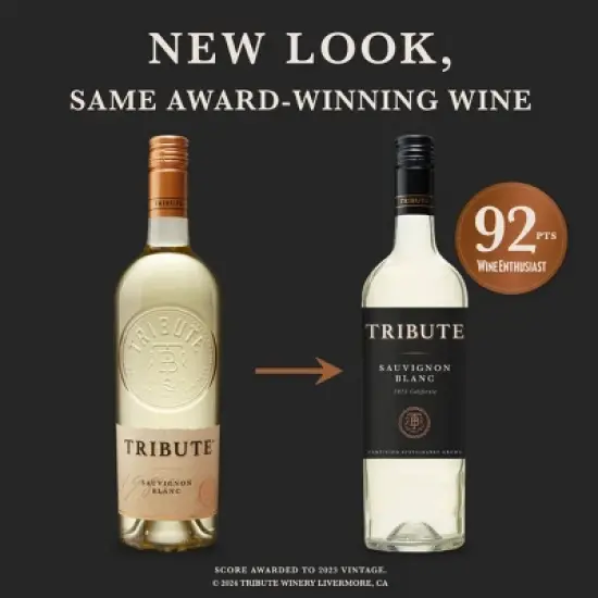 Tribute Sauvignon Blanc White Wine - 750ml Bottle image {3}