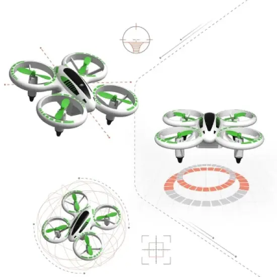 Sharper Image 2.4Ghz RC Glow Up Stunt Drone With LED Lights image {3}