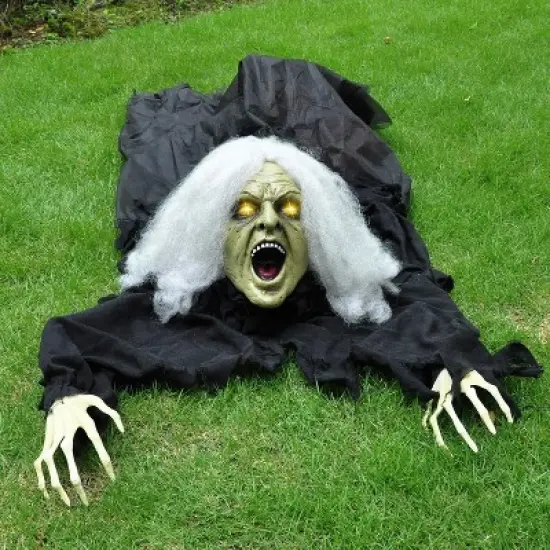 Joyfy Halloween Zombie Groundbreaker Props, Halloween Decoration Scary Zombies Lawn Yard Garden Patio Outdoor Decor with Glowing Eyes and Sound image {7}