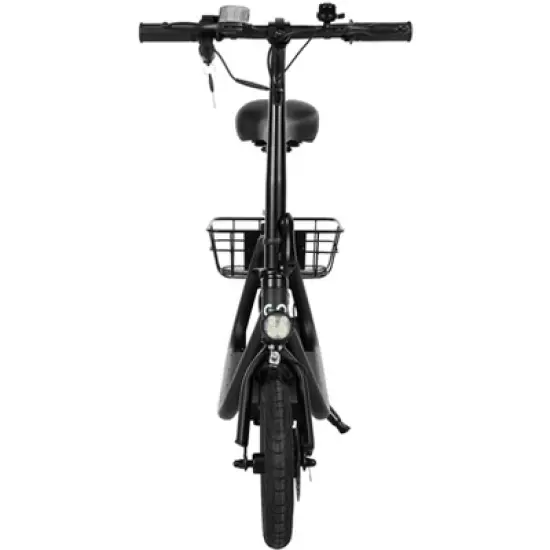 GoPowerBike GoFlow Electric Scooter with Seat | Comfortable Seat, Rear Basket, and Throttle Control | 16 mph Top Speed | 12 mile Range image {11}