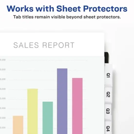 Avery&reg; Big Tab&trade; Pocket Insertable Plastic Dividers, 8-Tab Set, 3 Sets image {2}