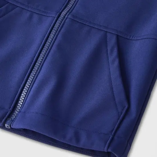 Toddler Boys' Full Zip Softshell Jacket - Cat & Jack&trade; Navy Blue image {7}