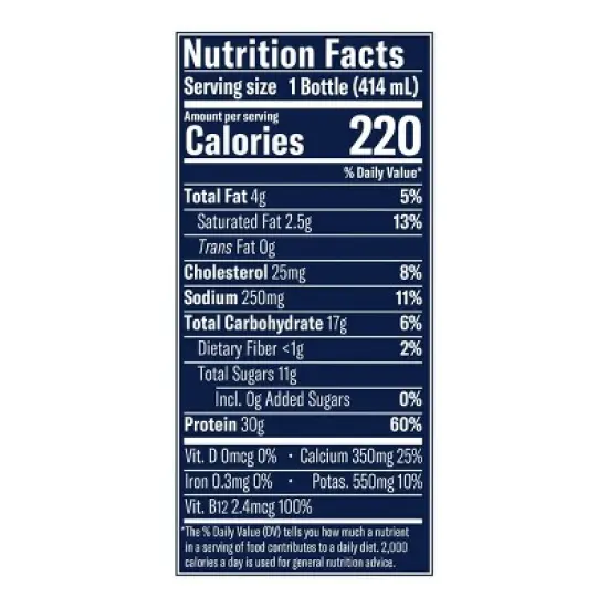 Chobani 30g Protein Vanilla Ice Cream Greek Yogurt Drink - 30g Protein 14 fl oz image {6}