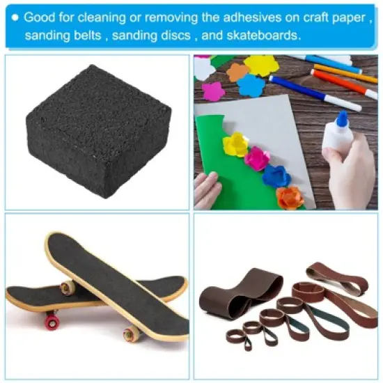 Unique Bargains Rectangular Durable Fast Removes Dirt Pickleball Paddle Eraser 6 Pcs image {4}