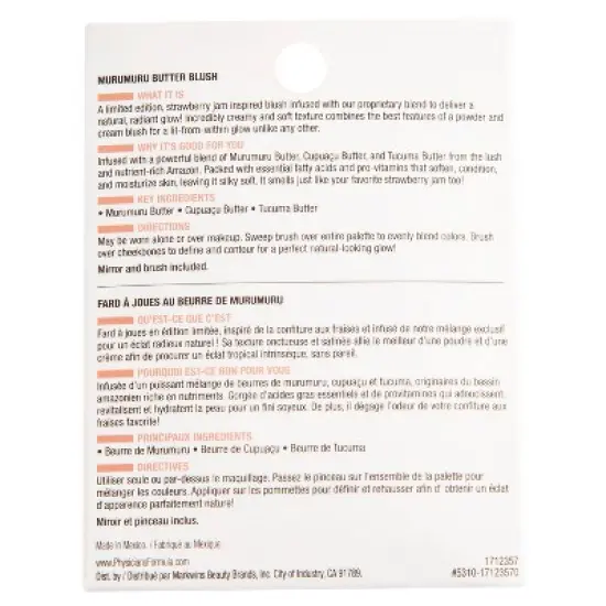 Physicians Formula Murumuru Butter Blush - Strawberry Jam - 0.19oz image {6}
