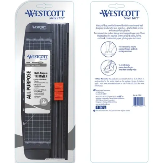 Westcott Multi-Purpose Personal Trimmer, 12" image {1}