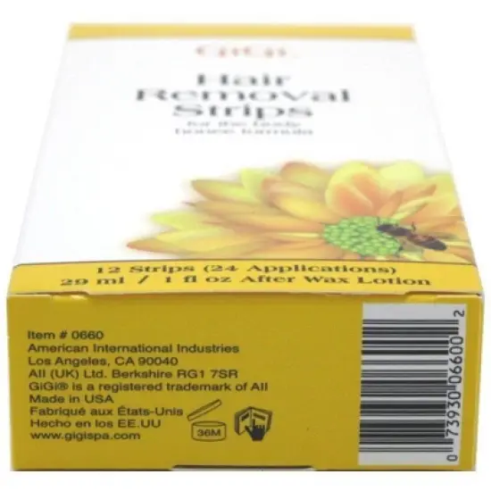 GiGi Hair Removal Strips for the Body - 12 strips (PACK OF 2) image {1}