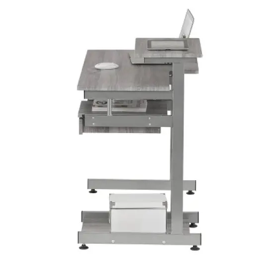 Complete Computer Workstation Desk Gray - Techni Mobili image {13}