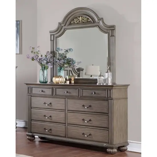 5pc Pennings Traditional Bedroom Set Gray - HOMES: Inside + Out image {4}