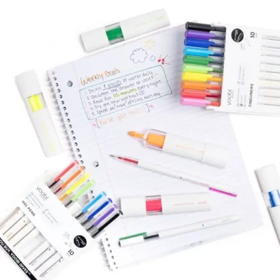 Yoobi Evolve 10pk Gel Pens See-Through Barrel 0.7mm color Ink image {4}