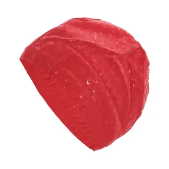 Unique Bargains PU Pleated style Swimming Cap 1 Pc image {11}