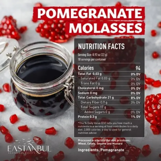 Eastanbul Pomegranate Molasses, Nar Eksisi, Sweet and Sour Sauce, 9.7oz image {8}