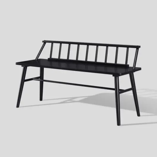 Transitional Low-Back Spindle Entryway Bench - Saracina Home image {5}