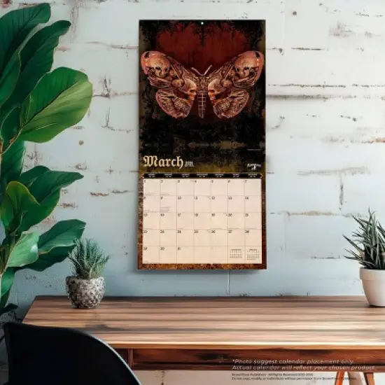 BrownTrout 2026 Gothic Alchemy 12"x24" Hanging Square Wall Calendar Plastic-Free image {4}