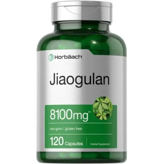 Horbaach  Jiaogulan 8100 mg (Gynostemma Pentaphyllum) | 120 Capsules image {2}