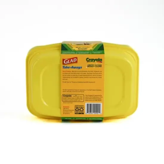 Glad Take-Aways Crayola Retired Colors 28oz/7pk Rectangle Food Storage Containers - Dandelion image {3}