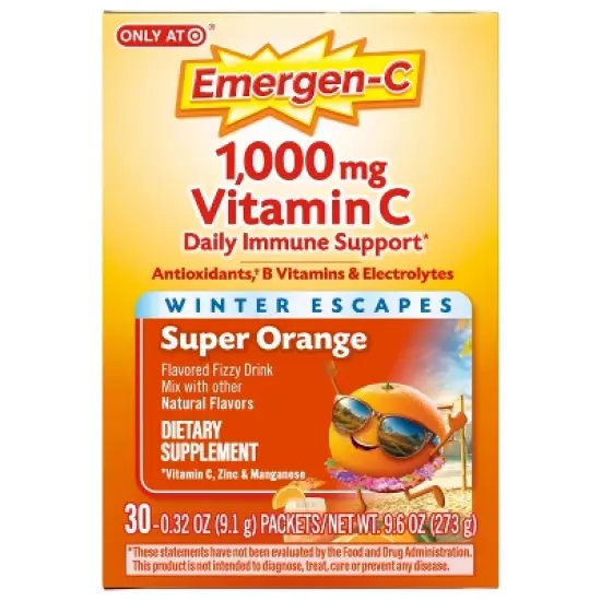 Emergen-C Winter Escapes Vitamin Powder - Super Orange - 30ct image {6}