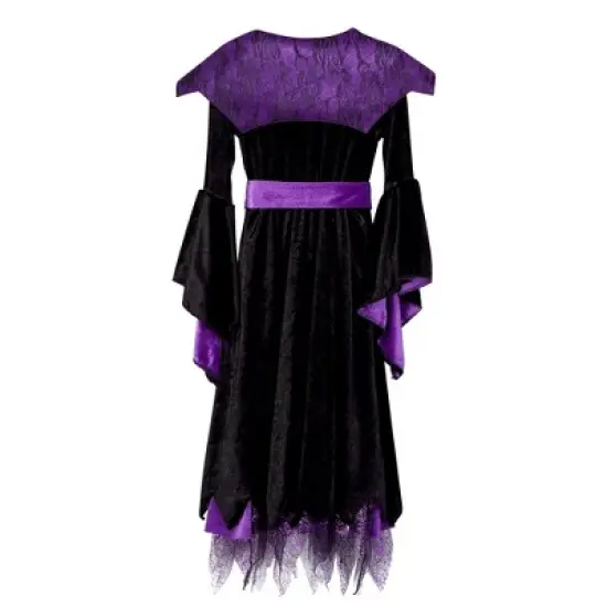 Garvee Witch Costumes with Neck Accessories for Girls, Suitable for Halloween Dress Up Party, Role-Playing image {2}