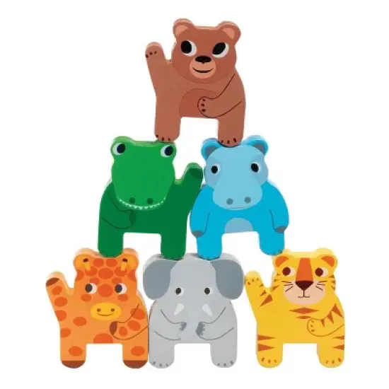 Djeco Trainimo Wooden Train and Jungle Animals image {1}