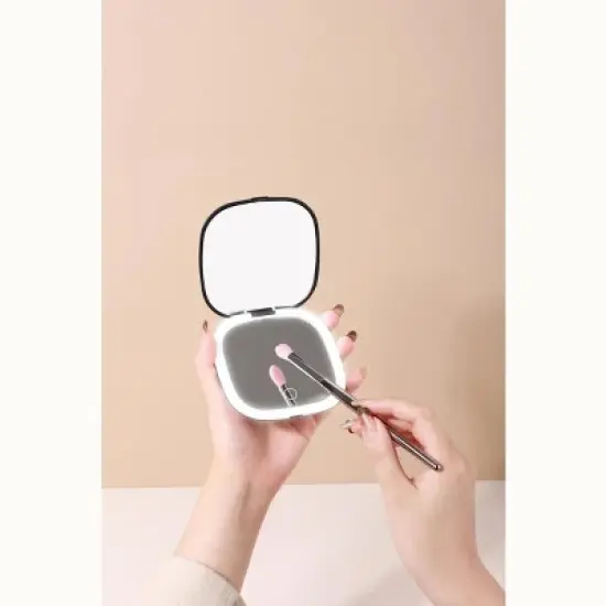 J&V TEXTILES Compact Mirror, 1X/3X Magnification Pocket Mirror, Mini Mirror for Purse, Pocket,Travel and Present image {4}