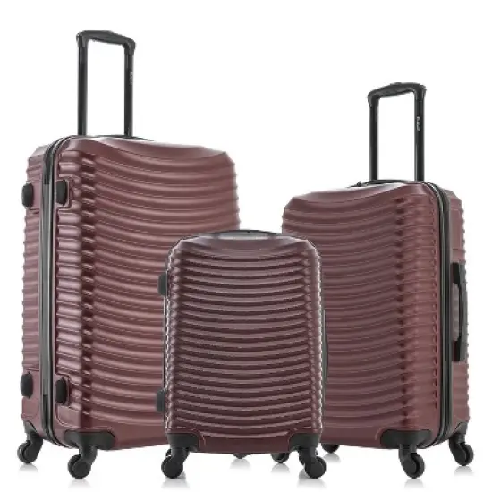 DUKAP Adly Lightweight Hardside Checked Spinner Luggage Set 3pc image {8}