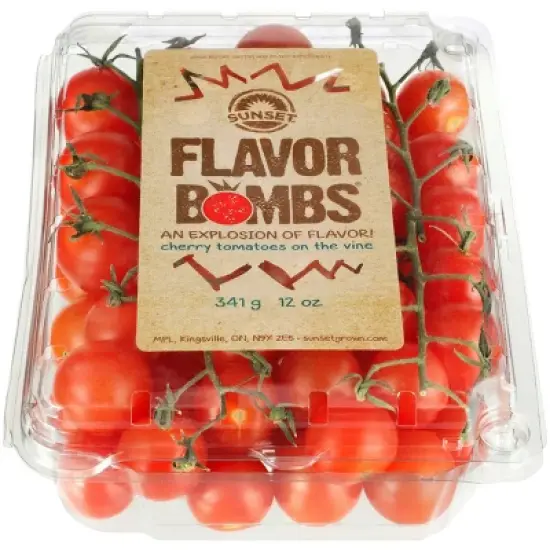 SUNSET Fresh Flavor Bombs Cherry Tomatoes On The Vine - 12oz image {1}