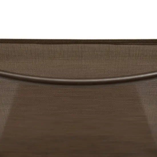 3pc Outdoor Five Position Adjustable Aluminum Curved Lounge Set Brown - Crestlive Products image {7}